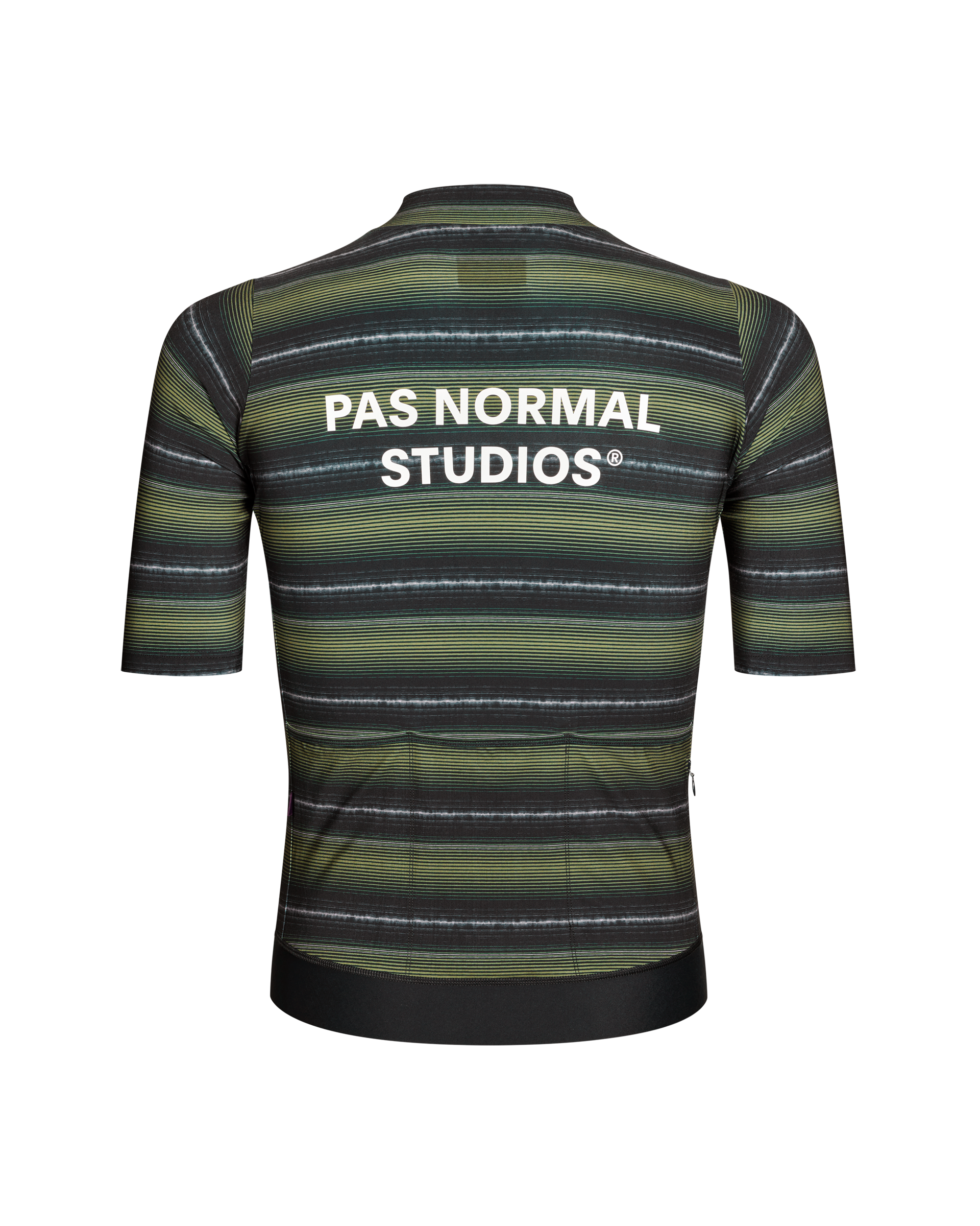Maillot Manga Corta Pas Normal Studios Essential Hombre Light Olive Stripe #4