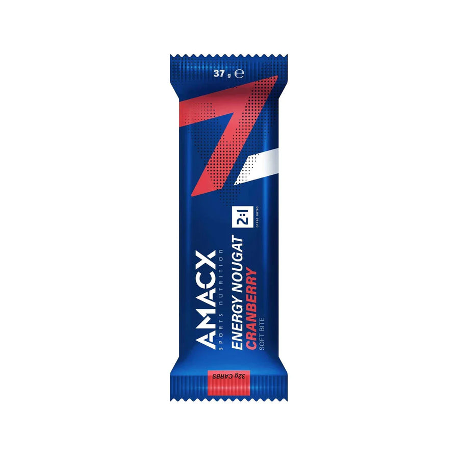 Barritas Energéticas Amacx Energy Nougat Arándano Rojo Caja 12uds Azul