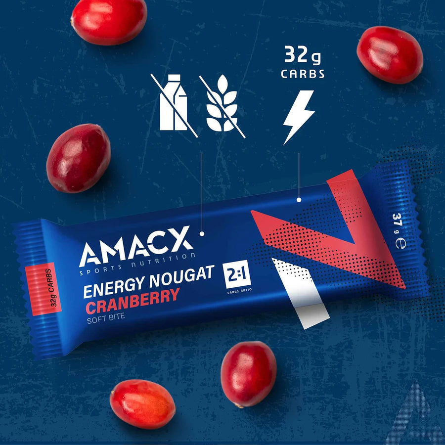 Barritas Energéticas Amacx Energy Nougat Arándano Rojo Caja 12uds Azul #3
