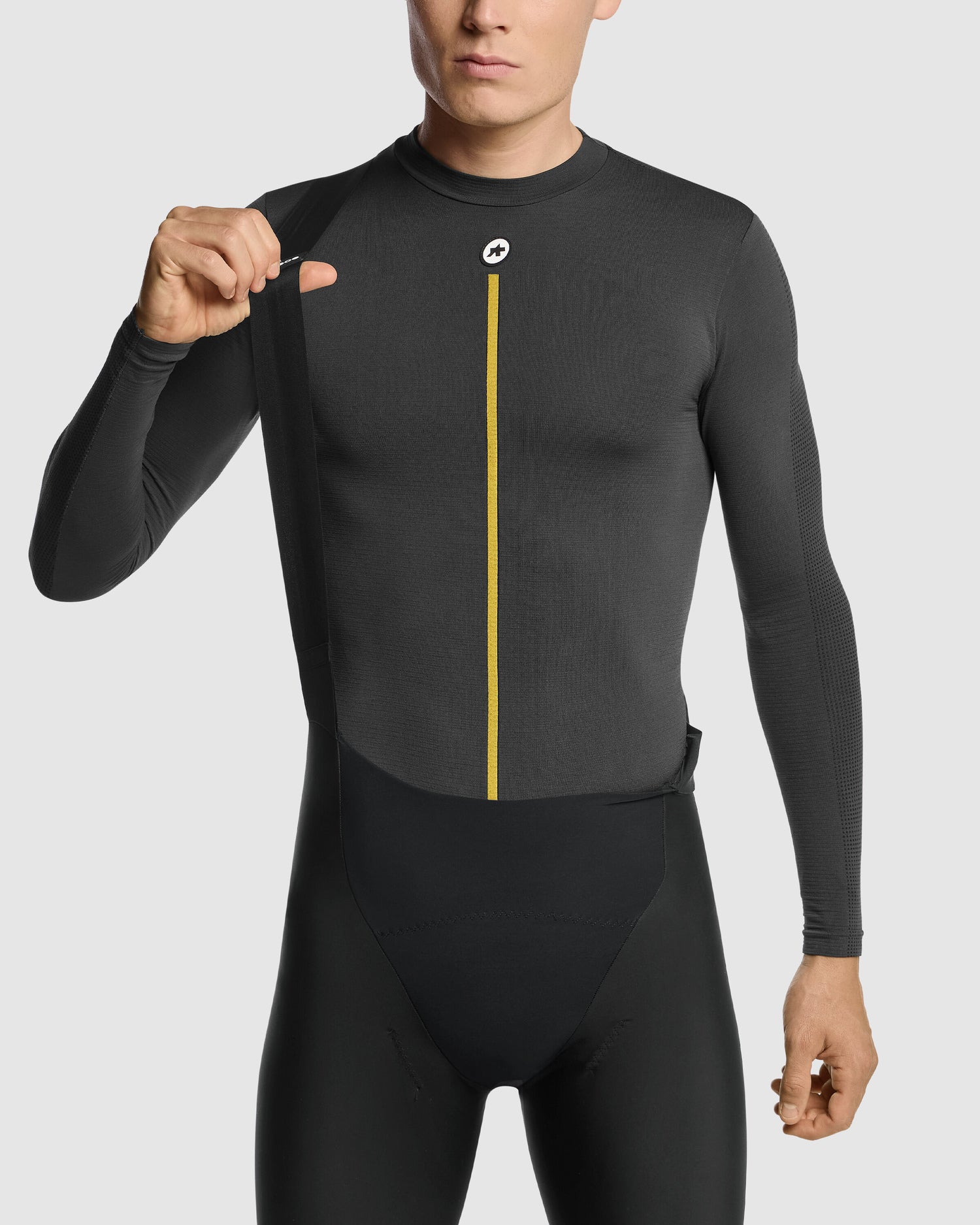 Assos LS P1 Camiseta Interior Manga Larga Primavera/Otoño Anthracite Grey #6