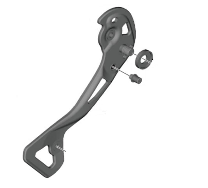 Portapoleas Interno Shimano RD-M9000 SGS Negro/Gris #2