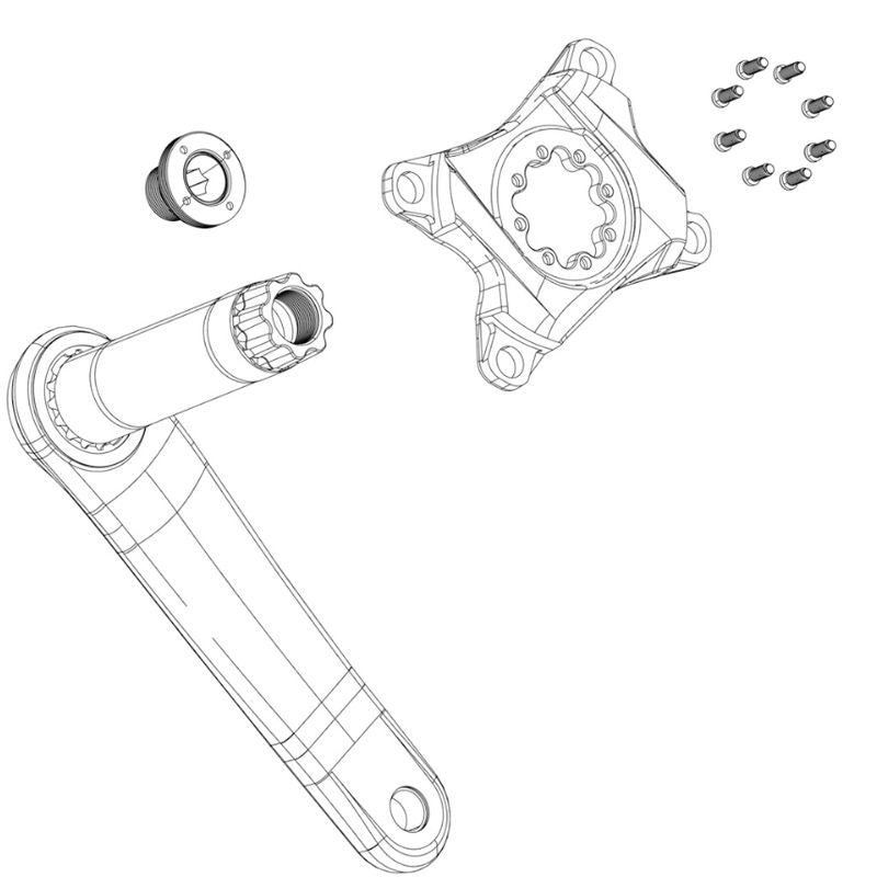 Kit Tornillos Biela Sram Dub Auto-Extraíbles M18/M30 X0 D1 Negro Oscuro Polar