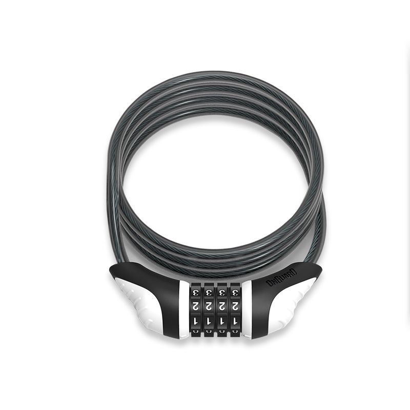 Candado Espiral Onguard Negro On Combinacion 180cmx12mm Blanco