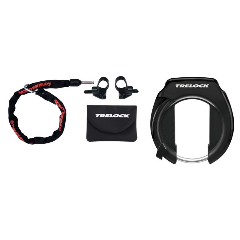 Candado Cuadro Trelock Combo Extraible 100cmx6mm Negro