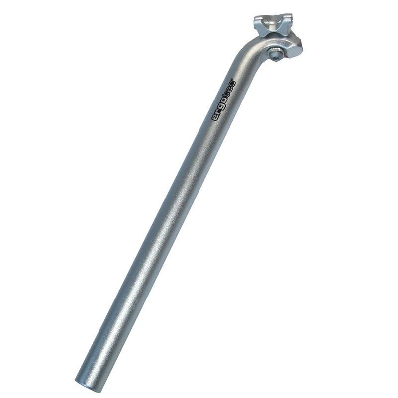 Tija Sillín Ergotec Patent Hook 400mm 25mm Offset Aluminio Plata