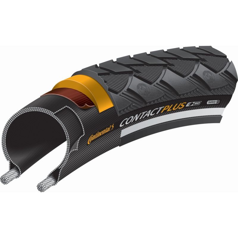 Cubierta Continental Contact Plus 700x32 Reflectante Negro