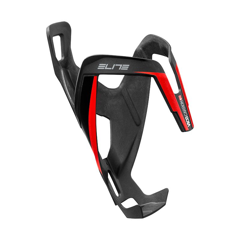 Portabidon Elite Vico Carbono Negro Mate Rojo