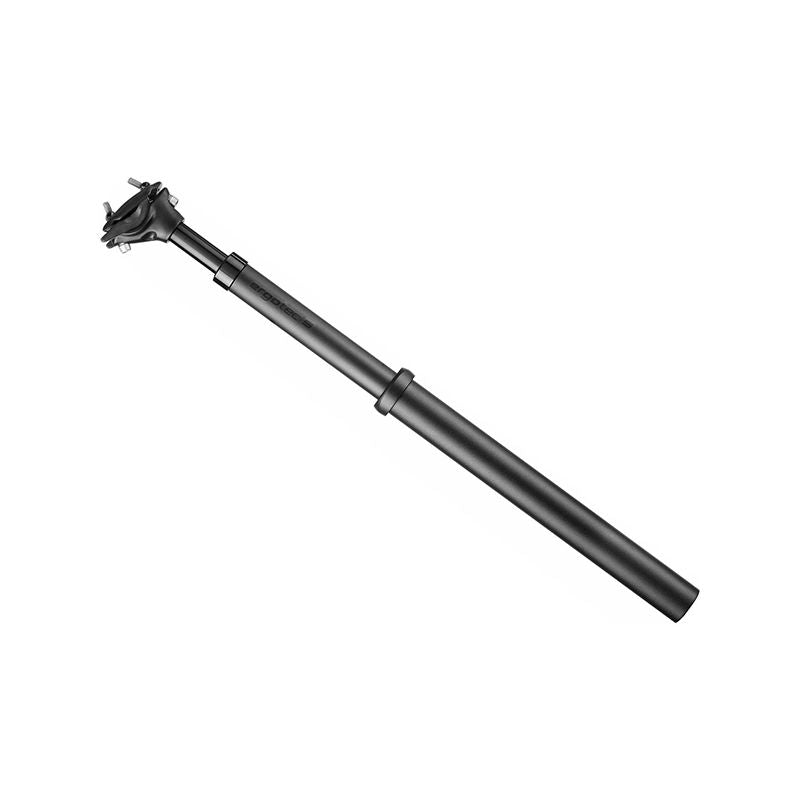 Tija Sillín Suspensión Ergotec SP-10.0 Vario 550mm 45mm 15mm Offset Aluminio Negro