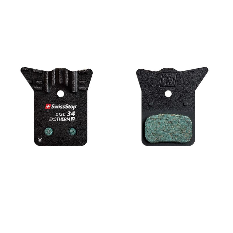 Juego Pastillas Freno Swisstop Disc 34 Exotherm2 Acero Aleta Refrigeración Shimano Negro