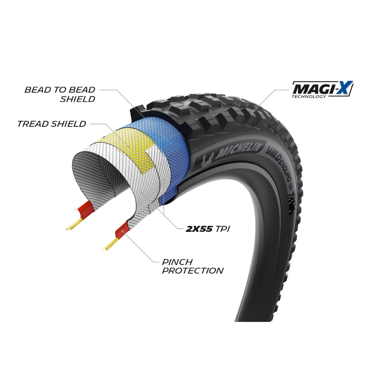 Cubierta Michelin Wild Enduro Mh Racing Line Plegable Dark