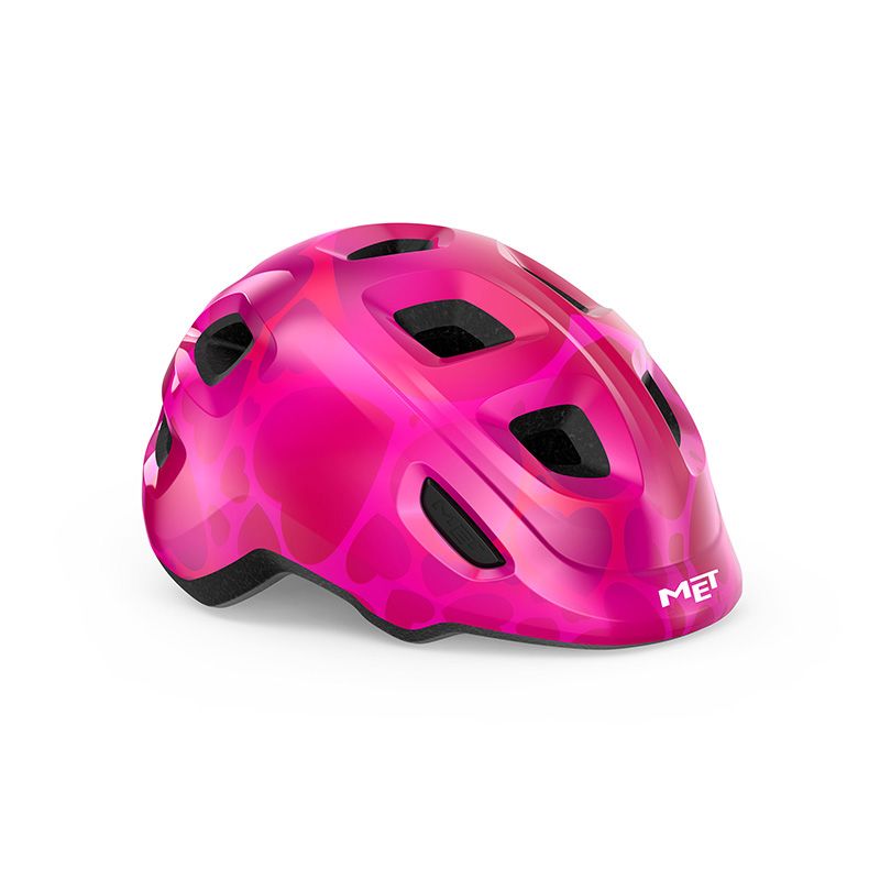 Casco Niño Met Hooray Hearts Pink Glow