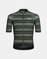 Pas Normal Studios Essential Maglia Uomo Manica Corta Light Olive Stripe