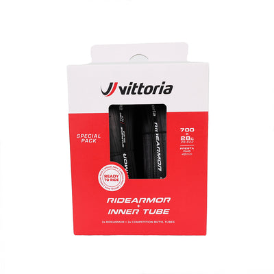 Pack 2 Cubiertas Vittoria RideArmor TLR G2 2 Cámaras Negro