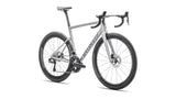 Biciclette Tarmac SL8 Pro Ultegra Di2 Specialized 2025 Gloss Liquid Silver/Satin Blu Pearl Over Nero Liquid Metal