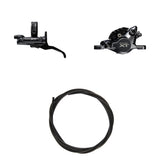 Kit Freno a Disco Idraulico Shimano Deore XT BR-M8200/BL-M8200 Posteriore/Destro Resina Senza Alette/Adattatore Tubo 1700mm Nero