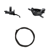 Shimano Deore XT BRM8220JTBLM8200 Freno a Disco Idraulico Sinistra/Anteriore Pastiglie in Resina con Alette Senza Adattatore 1000mm Nero