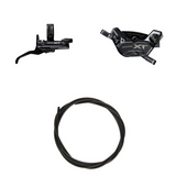 Shimano Deore XT BRM8220JTBLM8200 Freno a Disco Idraulico Destro/Posteriore Pastiglie in Resina con Alette Senza Adattatore 1700mm Nero