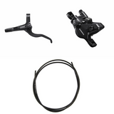 Kit Freno a Disco Idraulico Shimano BR-MT410/BL-MT401 Anteriore/Sinistro Resina Senza Alette/Adattatore Tubo 1000mm Nero