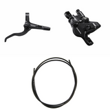 Kit Freno a Disco Idraulico Shimano BR-MT410/BL-MT401 Posteriore/Destro Resina Senza Alette/Adattatore Tubo 1700mm Nero