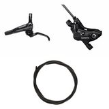 Kit Freno a Disco Idraulico Shimano BR-MT501/BR-MT520 Anteriore/Sinistro Resina Non-Alettato/Adattatore Tubo 1000mm Nero