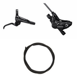 Kit Freno a Disco Idraulico Shimano BR-MT501/BR-MT520 Posteriore/Destro Resina Senza Alette/Adattatore Tubo 1700mm Nero