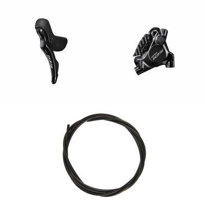 Kit Freno Disco Hidráulico Shimano 105 BR-R7170/ST-R7120 Delantero/Izquierdo Resina Aletas Adaptador 160mm Latiguillo 1000mm Negro #2