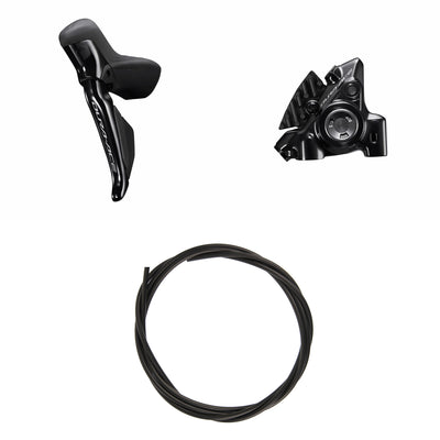 Kit Frenos Disco Hidráulico Shimano Dura-Ace BR-R9270K/ST-R9270 Delantero/Izquierdo Resina Aleta Disco 160mm 1000mm Negro #2