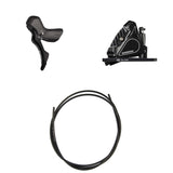 Kit Freno a Disco Idraulico Shimano Tiagra BR-RS405/ST-R4020 Anteriore/Sinistro Resina Alettata 160mm Adattatore 1000mm Tubo Nero