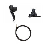 Kit Freno a Disco Idraulico Shimano GRX BR-RX410/ST-RX400 Anteriore/Sinistro Resina Alettata 160mm Adattatore 1000mm Tubo Nero