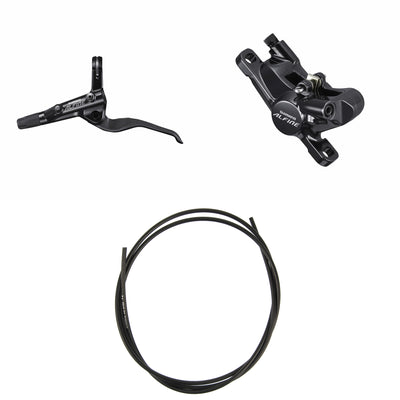 Kit Freno Disco Hidráulico Shimano Alfine BR-S7000/BL-S7000 Delantero/Izquierdo Resina Sin Aletas/Adaptador Latiguillo 1000mm Negro #2
