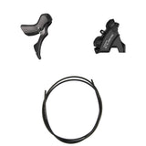 Kit Freno a Disco Idraulico Shimano Cues BR-U6030/ST-U6030 Posteriore/Destro Resina Senza Alette/Adattatore Tubo 1700mm Nero