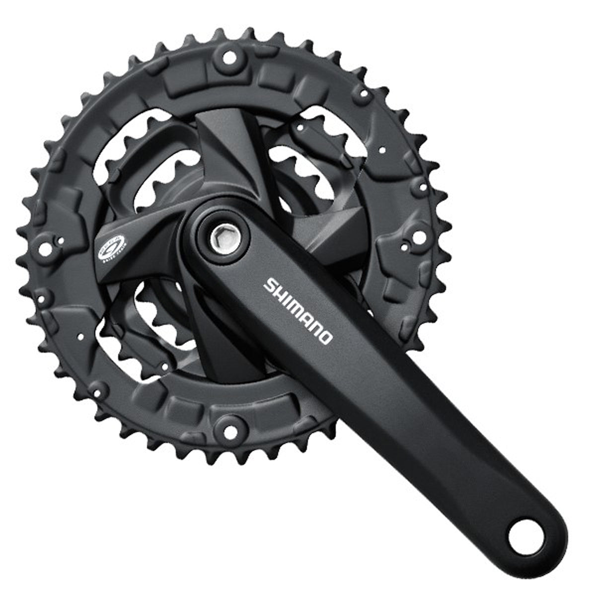 Juego Bielas/Platos Shimano FC-M371 Square 48/36/26d 9v Pedalier Guia Cadena Negro