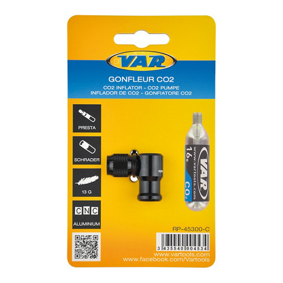 Adaptador Cartucho CO2 VAR Negro