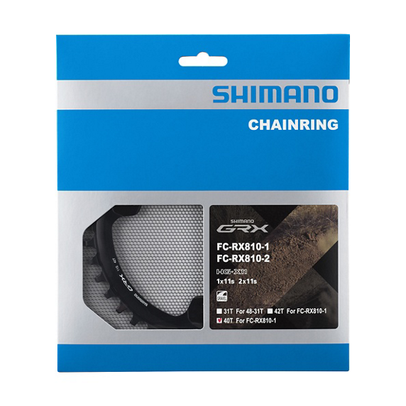 Plato Shimano GRX FC-RX810-1 Negro #2
