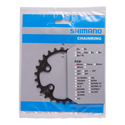 Plato Shimano Deore FC-M6000-2/FC-M6000-B2/FC-M4100-2/FC-M4100-B2/FC-MT500-2/FC-MT500-B2 Negro #2