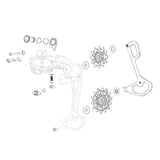Gabbia Deragliatore Posteriore Sram Rosso Xplr eTap AXS Viti Alluminio Nero