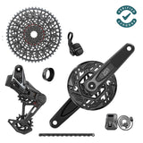 Sram X0 T-Type Eagle AXS Electronic Group E-MTB 104 BCD 36t 1x12s Nero