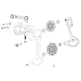 Sram XX T-Type Eagle AXS Kit Pin/Vite AlloggiaUominito Superiore/Inferiore Nero