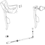 Sram Apex eTap AXS Leva Freno/Cambio Sinistra con Appoggiapalmo Disco Nero