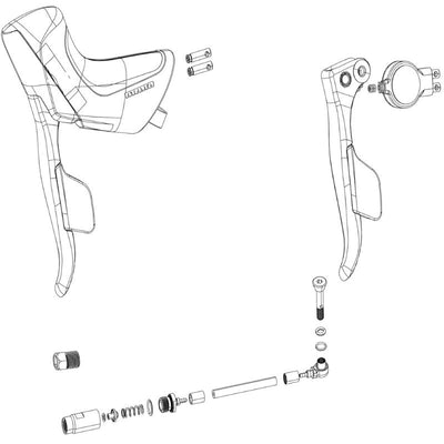 Kit Leva Freno/Cambio Sram Apex eTap AXS Izquierda Disco Negro