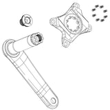 Sram Dub Self-Extracting M15/M30 Eagle 70 Steel Crank Bolt Kit Nero