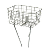 Basil Robin Cestino Anteriore 27L 47x31x25cm Rete in Acciaio Silver Supporti Max. 10kg Grigio