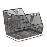 Basil Class Cestino Posteriore 38x31x27cm Rete Rimovibile Cinghia/Striscia Riflettente Acciaio Nero