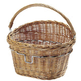 Klickfix Cestino Anteriore in Vimini con Anello 18L 40x30x31cm Marrone