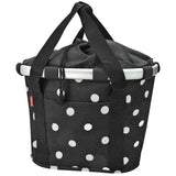 Klickfix Reisenthel BikeBasket City Borsa Anteriore 15L 35x28x26cm Nero/Bianco Dots
