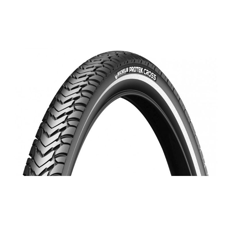 Cubierta Michelin Protek Cross 26x1.60 Acces Line Rigida Flanco Reflectante Negro