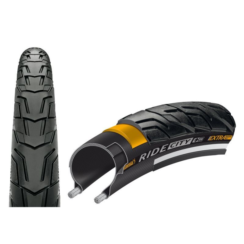Cubierta Continental Ride City 700x42C Reflectante Negro