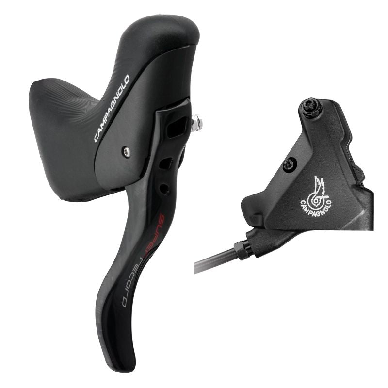 Maneta Freno/Cambio Campagnolo Super Record EPS Derecha Hidráulico 12v 140mm Pinza Trasera Flat Mount Negro