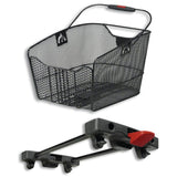 Klickfix CityMax Racktime Cestino Posteriore con Piastra Adattatore Inclusa Rete Stretta 23x22.5x36cm Nero