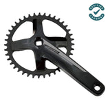 Fsa Vero Pro JIS Square Taper Axle 120 Bcd 42t Guarnitura/Corona in Alluminio Nera
